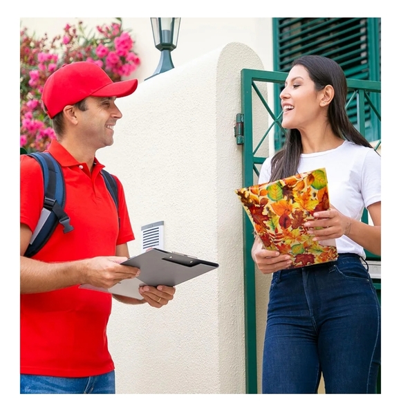 25 Ct    Fall Poly Mailers 10 x 13 Inch Autumn Leaves Packaging Bags Self Seal - Picture 4 of 9